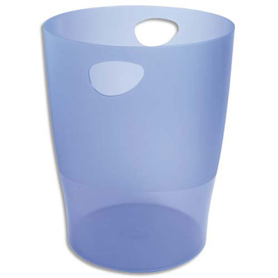 CORBEILLE A PAPIER EXACOMPTA ECO EN POLYSTYRENE - 15 L - BLEU TRANSLUCIDE