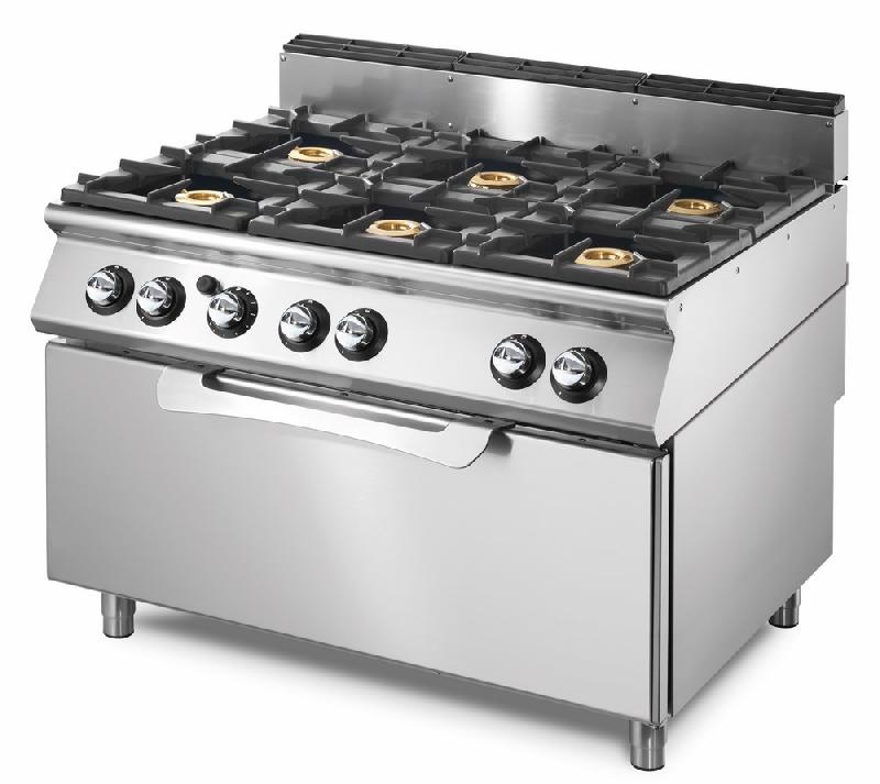 Cuisinière gaz sur four gaz statique maxi, 6 brûleurs - VS70120CFGG_0