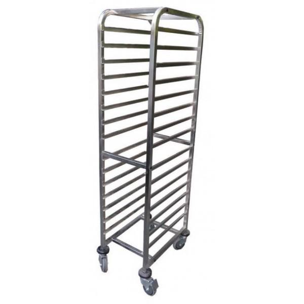 Echelle cuisine à glissières soudées avec freins chape inox profondeur 635 mm (Niveaux / Pas: 10 / 156)_0