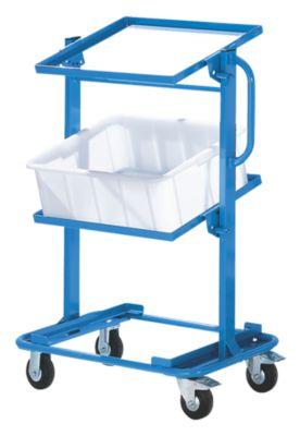 EUROKRAFT CHARIOT PORTE-BACS - AVEC CADRES POUR 1 SUPPORT FIXE ET 2 SUPPORTS INCLINABLES - FORCE 150 KG