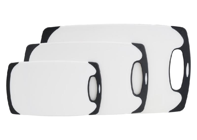 Eva 3 planches à découper en PP antidérapantes 25 / 33 / 40,5 cm - blanc plastique polypropylène 047525_0