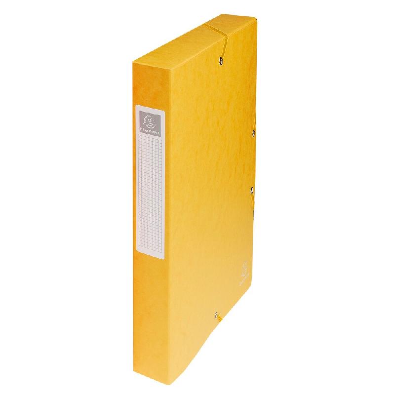Exacompta - Réf. 50409E - 8 boites de classement Exabox Dos 40mm Carte lustrée - A4 - Jaune - jaune en carton 50409E_0