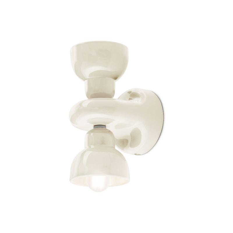 FERROLUCE APPLIQUE MURALE BERIMBAU, CRÈME, À 2 LAMPES