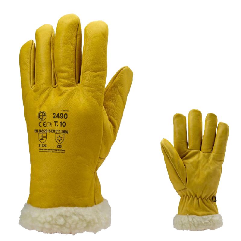 Gant américain islande eurotechnique thermique fourré cuir jaune t10 - COVERGUARD - 2490 - 588097_0