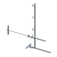 GARDE-CORPS UNIVERSEL FIXATION RÉGLABLE TRAVERSÉE POUR MUR 75 CM