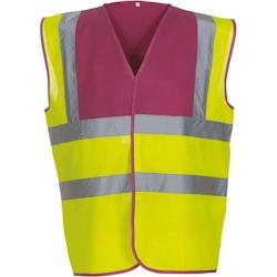 Gilet haute visibilité YOKO fuschia|jaune T.3XL Yoko - XXXL polyester 6933883203517_0