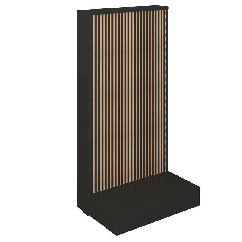 Gondole simple face Vertigo T01 MDF naturel et noir 64x44x125cm_0