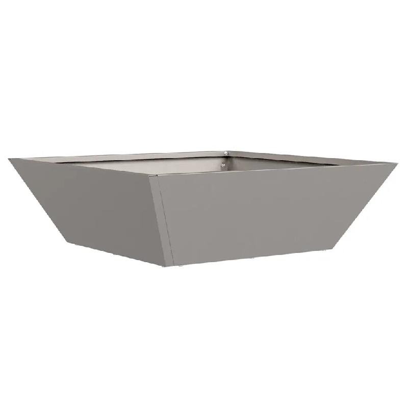 Helloshop26 - Lot de 5 cache-pots de jardin trapézoïdaux modernes design minimaliste 50 x 50 x 15 cm en acier rouillé - métal 3000237395884_0