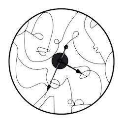 Horloge noire   visage 60 cm -  Autre Métal Table Passion - noir métal 3106238560082_0