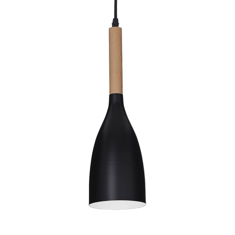 IDEALLUX SUSPENSION MANHATTAN FINITION EN BOIS, NOIRE