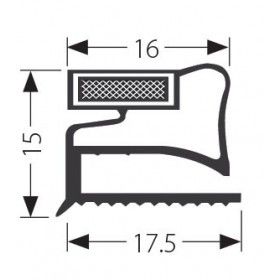 Joint JPAB110G - Coloris gris - Longueur 2,60m - Réalisation sur mesure pour chambre froide_0
