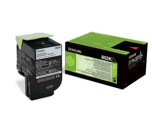 Lexmark 802K Cartouche de toner 1 pièce(s) Original Noir_0