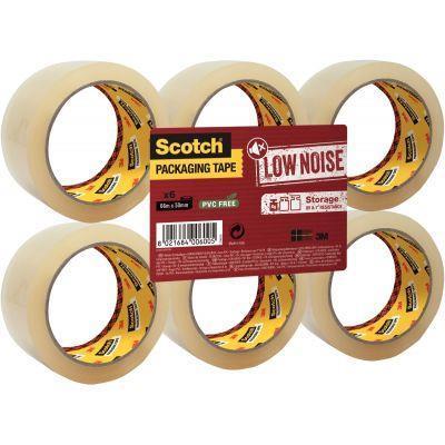 Lot de 6 rouleaux adhésifs 3M Scotch - polypropylène acrylique transparent - 50mm x 66m_0