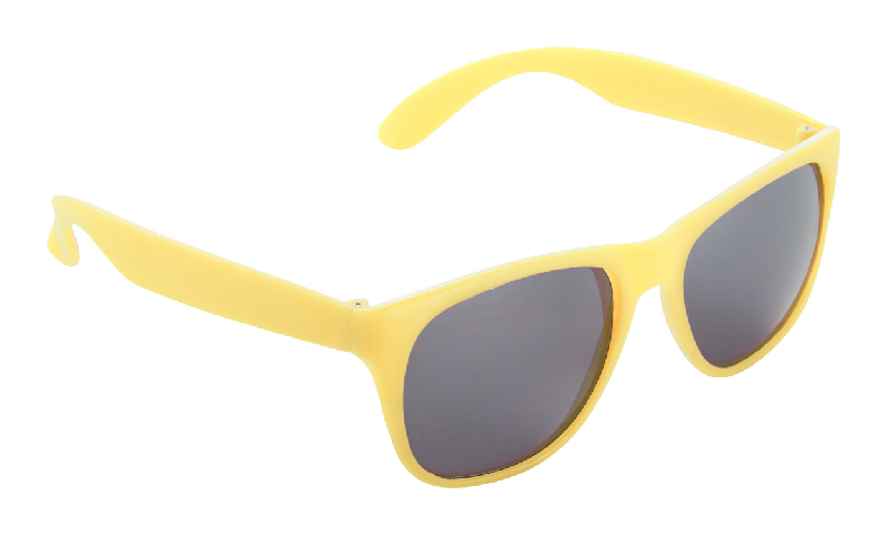 Lunettes de soleil en plastique - protection UV400 - couleur jaune - 20g_0