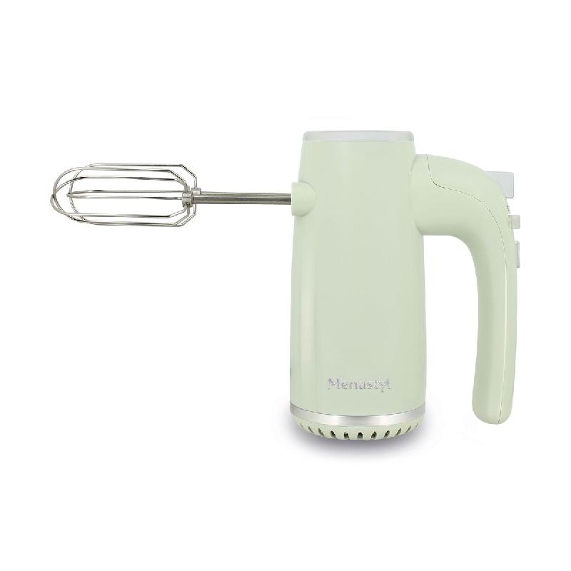 Menastyl - Batteur électrique retro en plastique et acier inoxydable celadon - 3256391050217_0