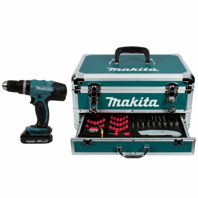 PERCEUSE VISSEUSE À PERCUSSION 18 V (2 BATTERIES + ACCESSOIRES) DHP453RYX3 MAKITA