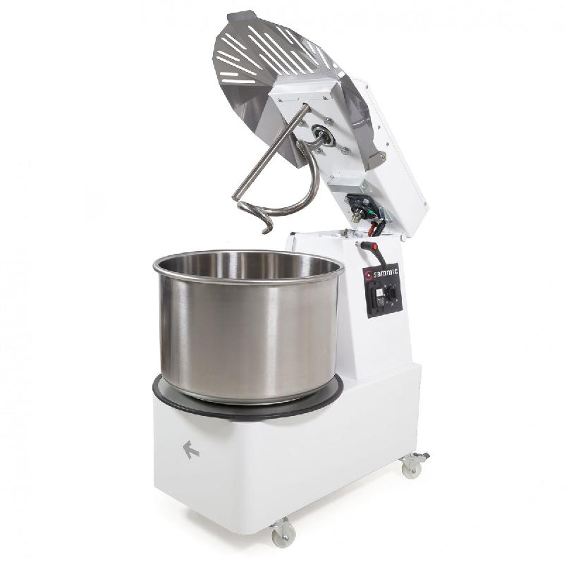 Pétrin à spirale AME-50 tête relevable cuve amovible 25 kg de farine 230V 50Hz 1 phase cuve 48 litres minuterie | Sammic - inox 5501253_0