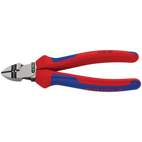 PINCE COUPANTE DE CÔTÉ/À DÉNUDER 15 ET 25MM² - GAINAGE BI-MATIÈRE - KNIPEX