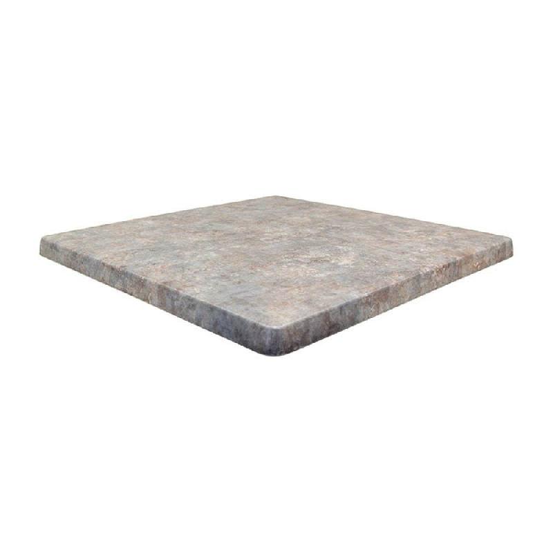 Plateau carré de table extérieur Classic Line 60x60cm décor zinc_0
