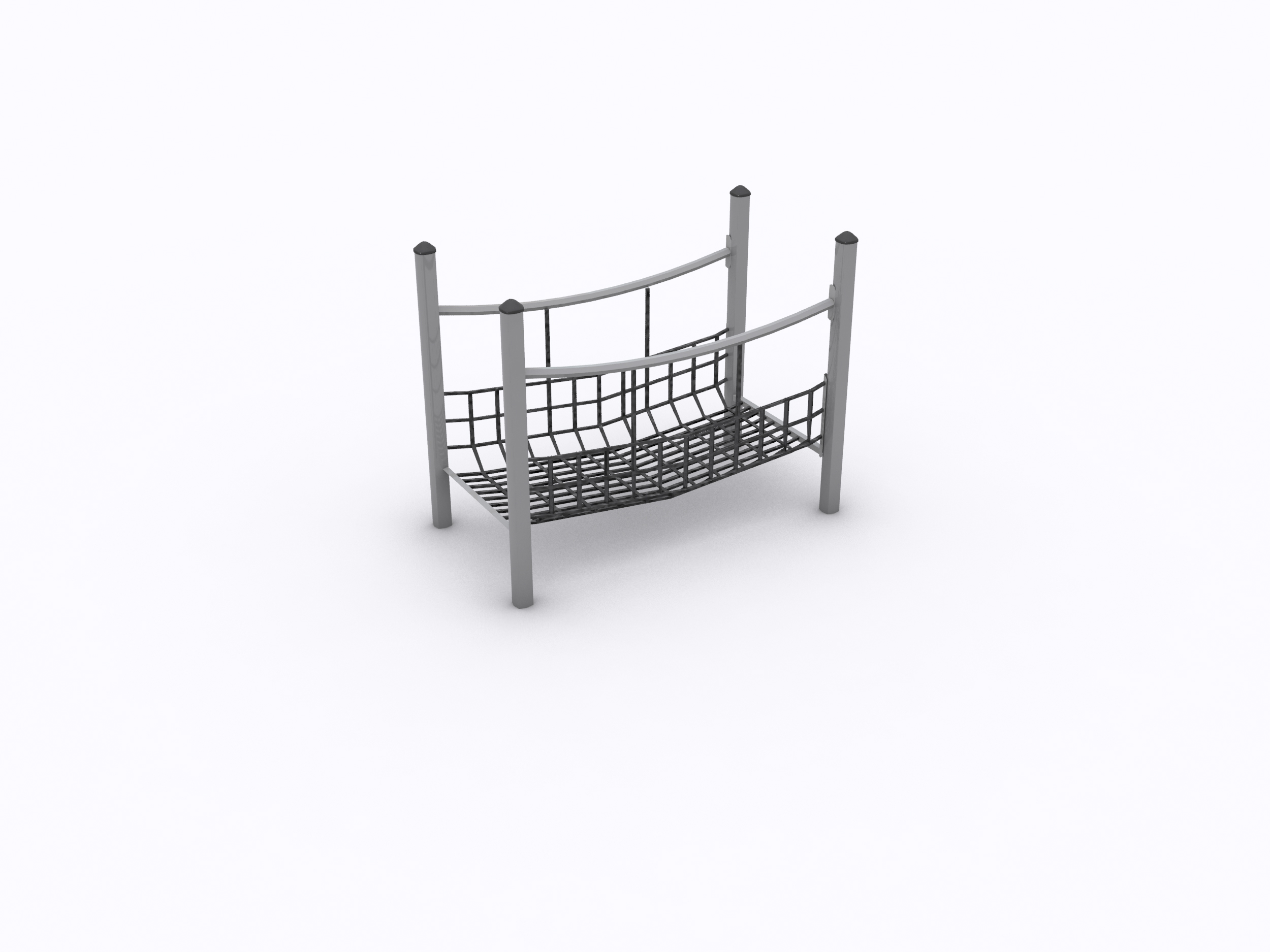 Pont du sentier d'aventure - 8055433 - Hags - Structure pour aire de jeux en acier, gris, avec scellement béton_0