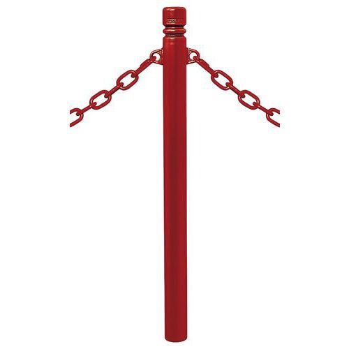 POTELET PROVINCE Ø76 MM CHAINES 2 ANNEAUX CITY ROUGE 3004 - PROCITY
