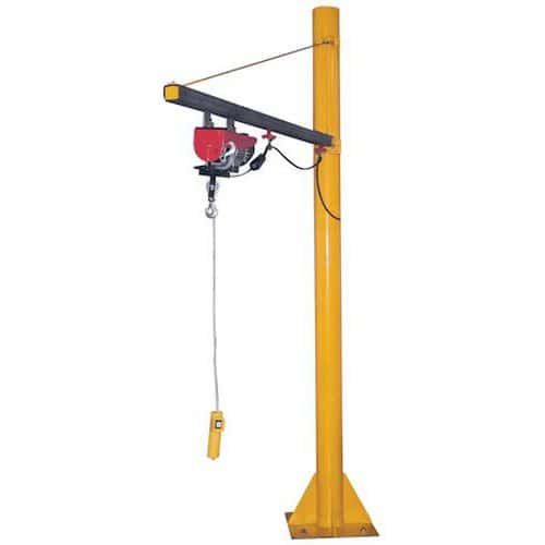 POTENCE AVEC CHARIOT CROCHET AVEC TIRATUTTO 100KG HAUTEUR 3M - HUCHEZ