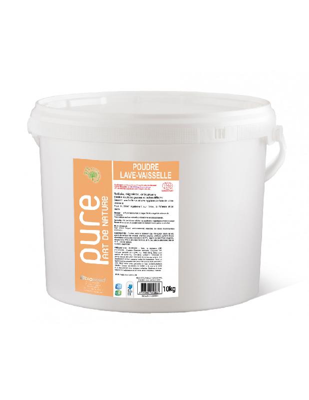 POUDRE LAVE VAISSELLE PARFUME CITRON  - ECOCERT - SEAU DE 10 KG MARQUE PURE PART DE NATURE_0