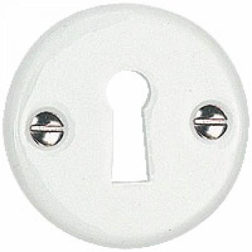 ROSACE RONDE DÉCONDAMNATION - PORCELAINE BLANCHE - 48 MM MÉRIGOUS