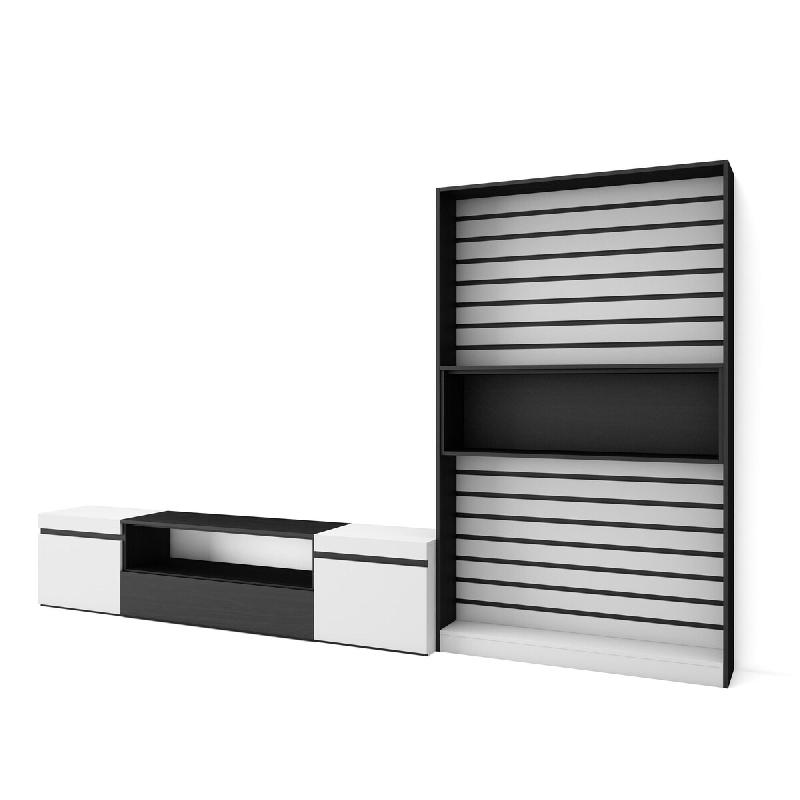 SKRAUT HOME Ensemble Meuble TV, 310x186x35cm, Pour les TV jusqu'à 80