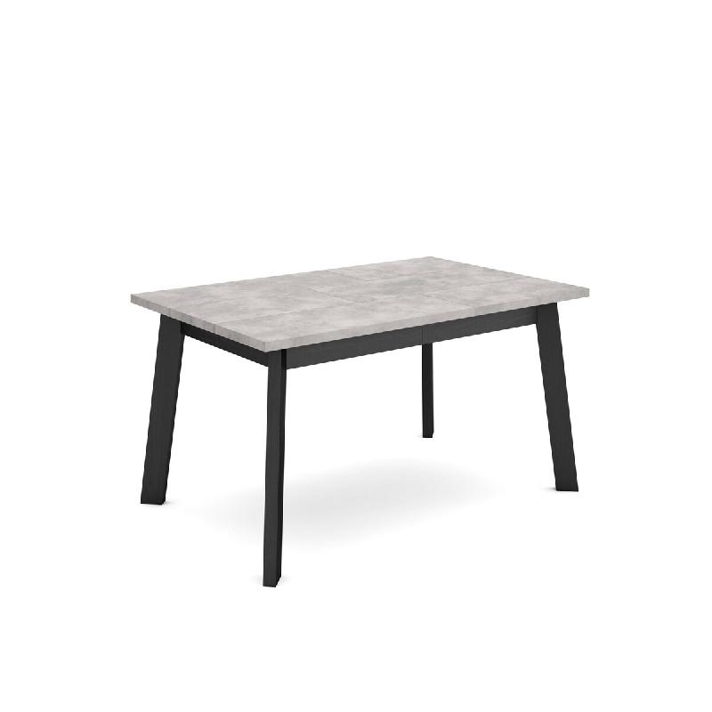 SKRAUT HOME Table à manger, 140, Pour 6 personnes, Pieds en bois, Ciment - gris Bois manufacturé 400_19_0