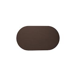 Stil Casa, set de 12 chemins de table unicolores, polyuréthane cousu, 58xh. 38 cm, finition dollar couleur marron. - RUN6838-BWD_0