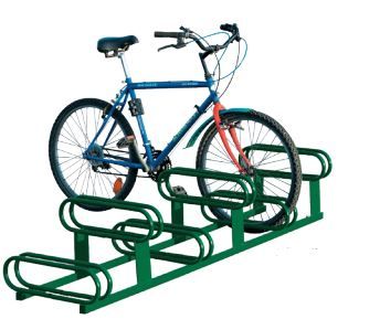 Support cycle 6 places peint/galva - Module décalé en hauteur - 204711_0