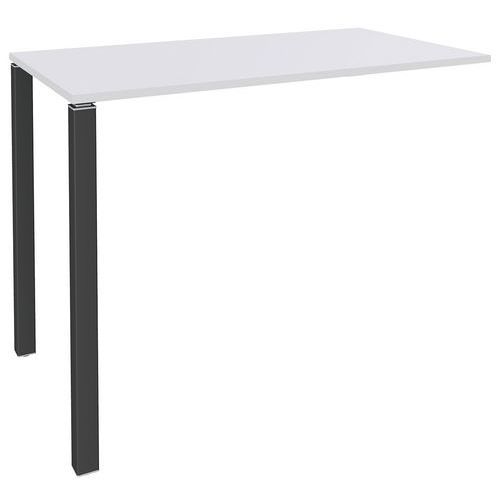 TABLE LOUNGE 2 PIEDS L120 X P60 X H105 BLANC/CARBONE