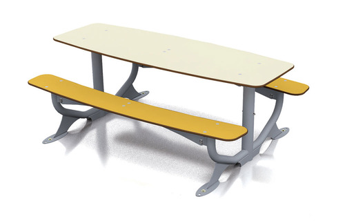 Table pique-nique publique innovante et fonctionnelle Wellness - JEL-137 - acier thermolaqué - Husson international_0