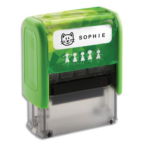 TAMPON TRODAT JE MARQUE MES AFFAIRES INCLUS LETTRES, DESSINS,ETIQUETTES,BANDE THEMO,CASSETTE ENCRE NOIRE