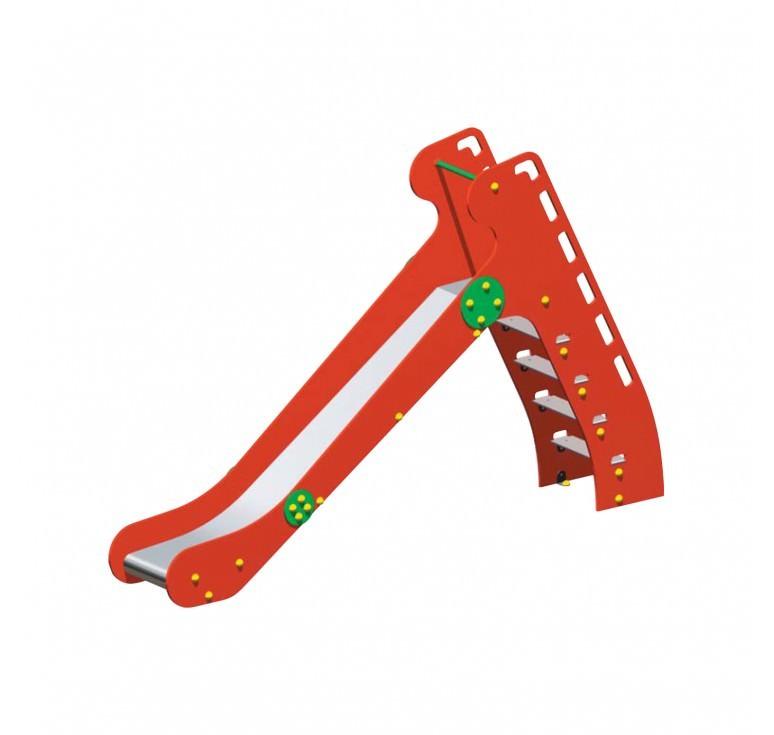 TOBOGGAN EN INOX - Petit et Grand Modèle - Structure Polyéthylène - Escaliers HPL Antidérapant - Glissière et Plateforme Inox_0