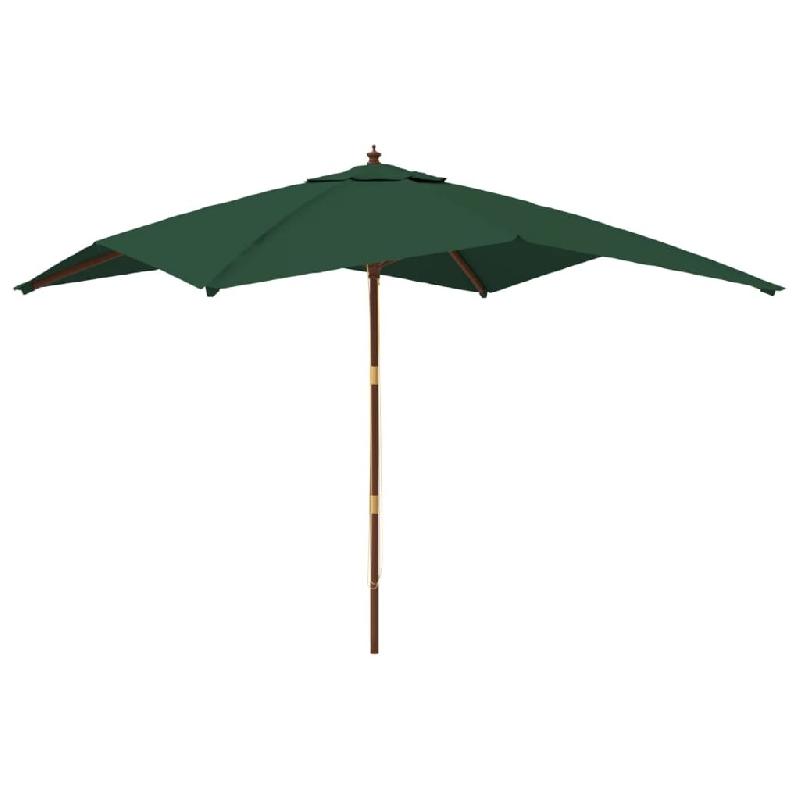 VidaXL Parasol de jardin avec mât en bois vert 300x300x273 cm Modèle Horizon Panorama - 363192_0