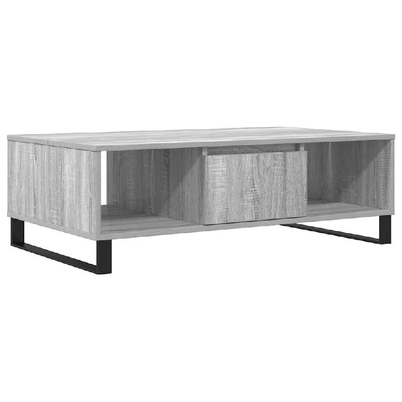VidaXL Table basse sonoma gris 104x60x35 cm bois d'ingénierie Modèle Balcon Boréal - 827098_0
