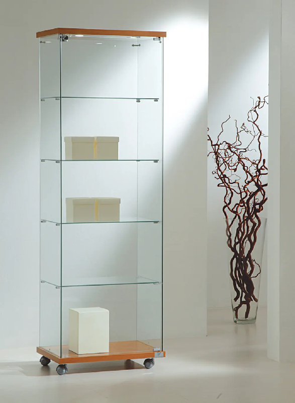 Vitrine tout verre élégante 6/18lva - cerisier_0