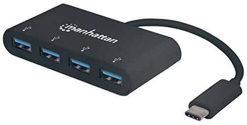 Manhattan USB 3.1 Gen 1 Type-C Hub - 4 ports USB Type-A - Alimentation USB - Noir_0
