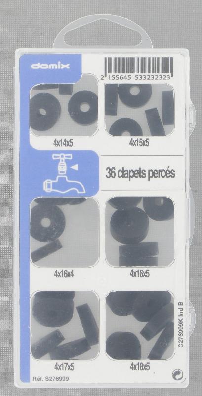 Coffret de 36 clapets percés COMAP - Caoutchouc pour robinets - Dimensions compactes_0