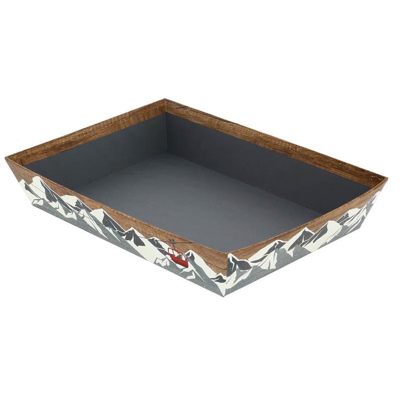Corbeille carton rectangle Chalet 33x20 -_0