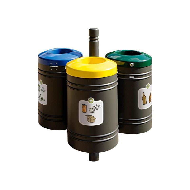 Corbeille Guyenne pour tri sélectif City 40 litres - Réf : 208135.Gpro - Assemblage modulable et couleurs personnalisables_0