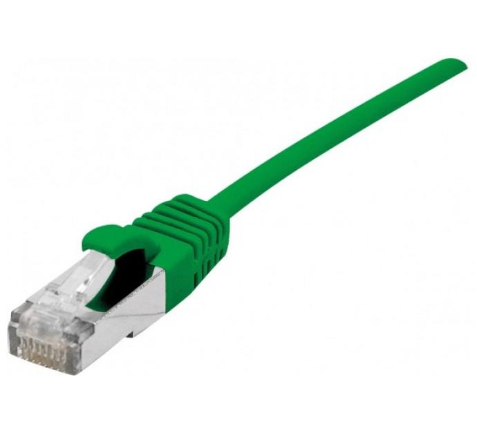 Dexlan cordon RJ45 CAT. 6A S/FTP ultra-fin LS0H vert - 1 m 858716 - gain de place et hautes performances_0