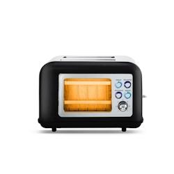 Grille Pain Double Fente Avec Fenetre Toasteo Glass Black Kitchencook - 3662738044298_0