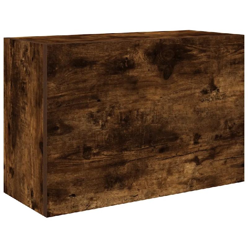 Helloshop26 - Armoire murale de bain design minimaliste 60 x 25 x 40 cm grand espace de rangement en bois d'ingénierie chêne fumé 02_0051264 - Bois_0
