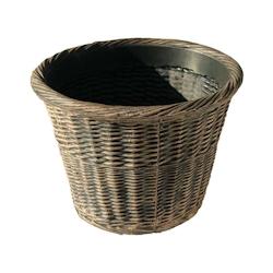 Jardinière en polyéthylène Bambus Ronde 45 x 34 cm Roto - marron 3830010986820_0