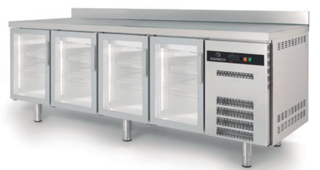 Meuble réfrigéré 600 adossé positif S-Line - 4 portes vitrées - TSRV-250-S - capacité 516L - température -2°C à +8°C_0