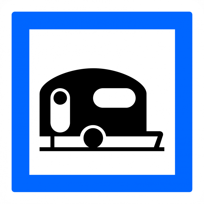 Panneau services terrain de camping pour caravanes et autocaravanes CE4b - régulièrement autorisé et classé_0