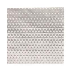 Papstar 20 Serviettes, 3 plis pliage 1/4 25 cm x 25 cm gris 